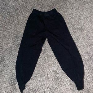 Black jogger sweatpants knitted